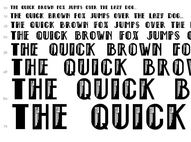 Empire State Deco font waterfall